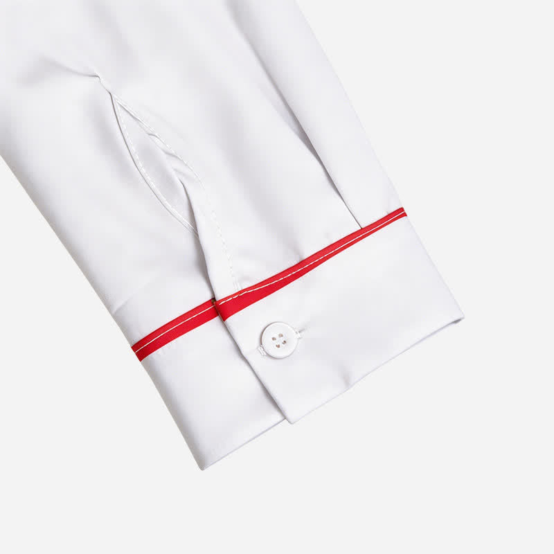 Camicia da uomo con carré e bottoni, fantasia bandiera americana occidentale. - image 8