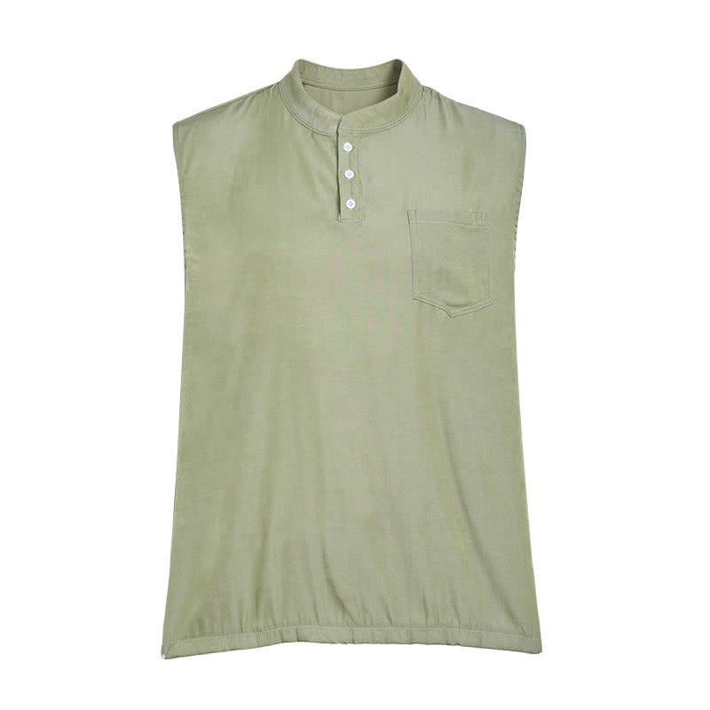 T-shirt senza maniche da uomo estiva con effetto slavato - image 7