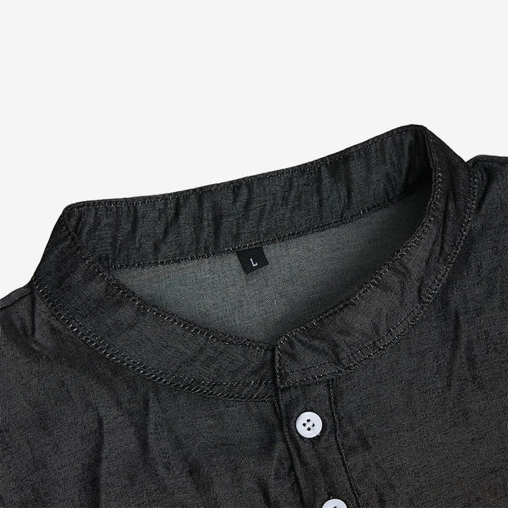 T-shirt senza maniche da uomo estiva con effetto slavato - image 8