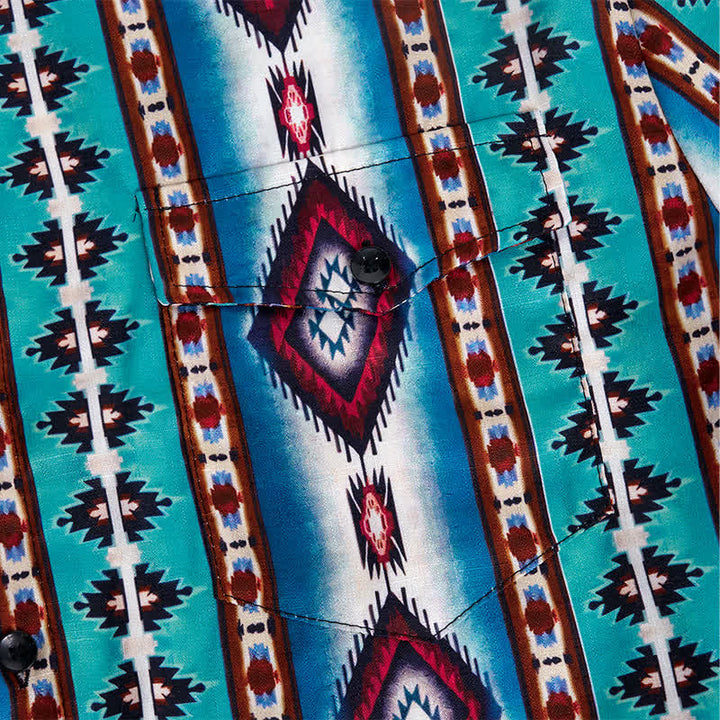 Camicia da uomo American West con stampa 3D a diamante rosso - image 7