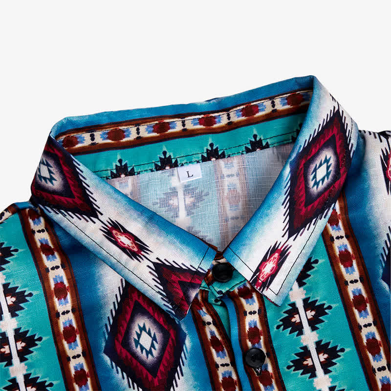 Camicia da uomo American West con stampa 3D a diamante rosso - image 6