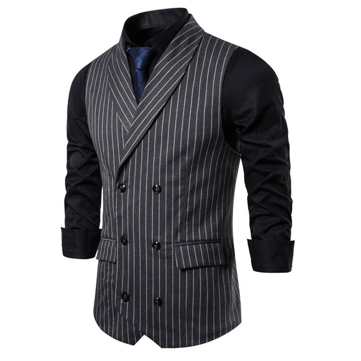 Gilet elegante da uomo a righe, vestibilità slim. - image 5