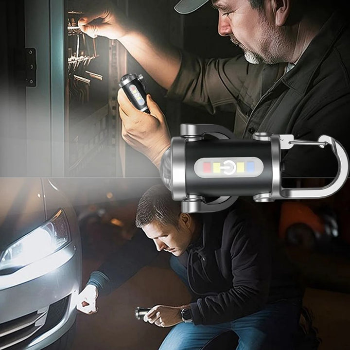 Mini torcia LED multifunzione impermeabile con portachiavi portatile - image 3