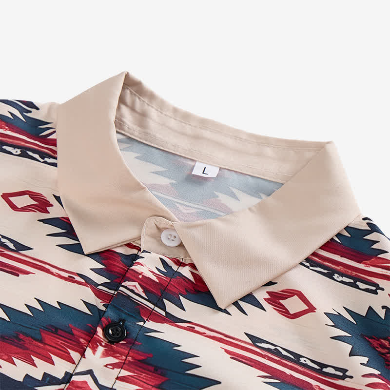 Camicia western da uomo Rugged Spirit con stampa azteca del sud-ovest - image 4