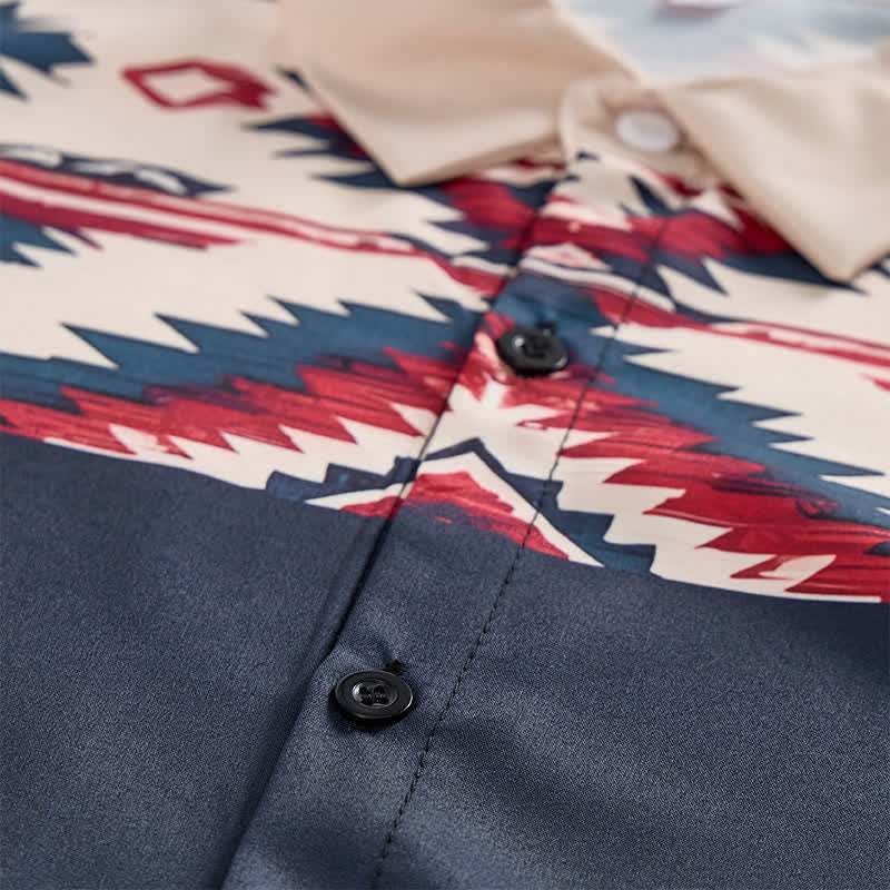 Camicia western da uomo Rugged Spirit con stampa azteca del sud-ovest - image 5