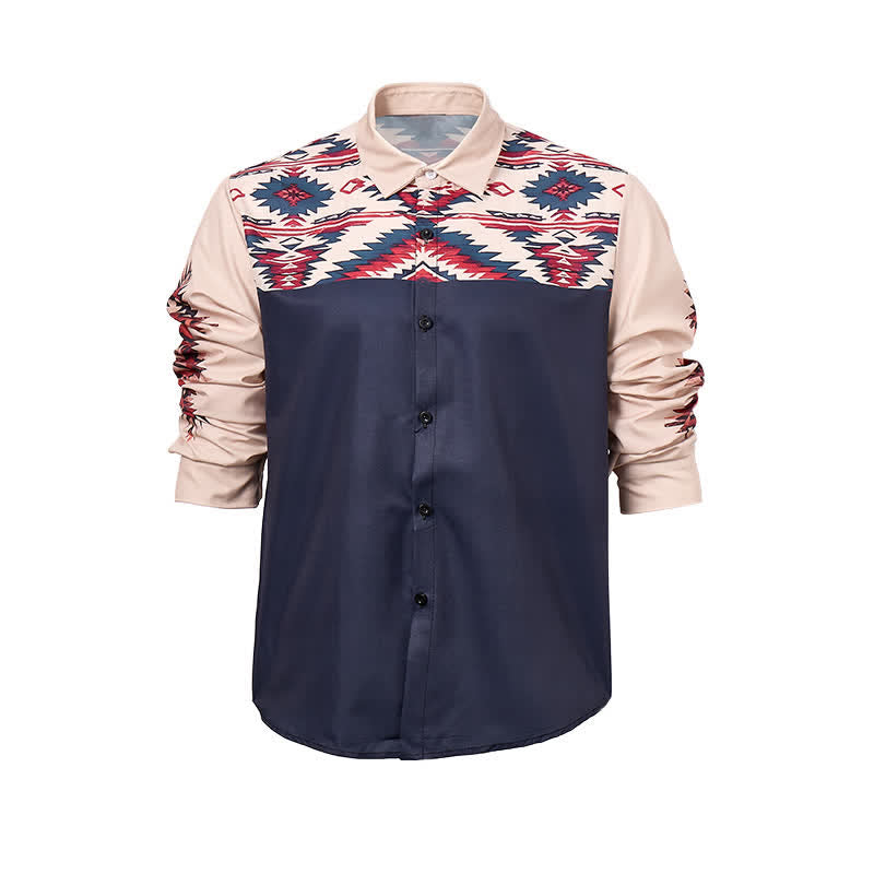 Camicia western da uomo Rugged Spirit con stampa azteca del sud-ovest - image 9