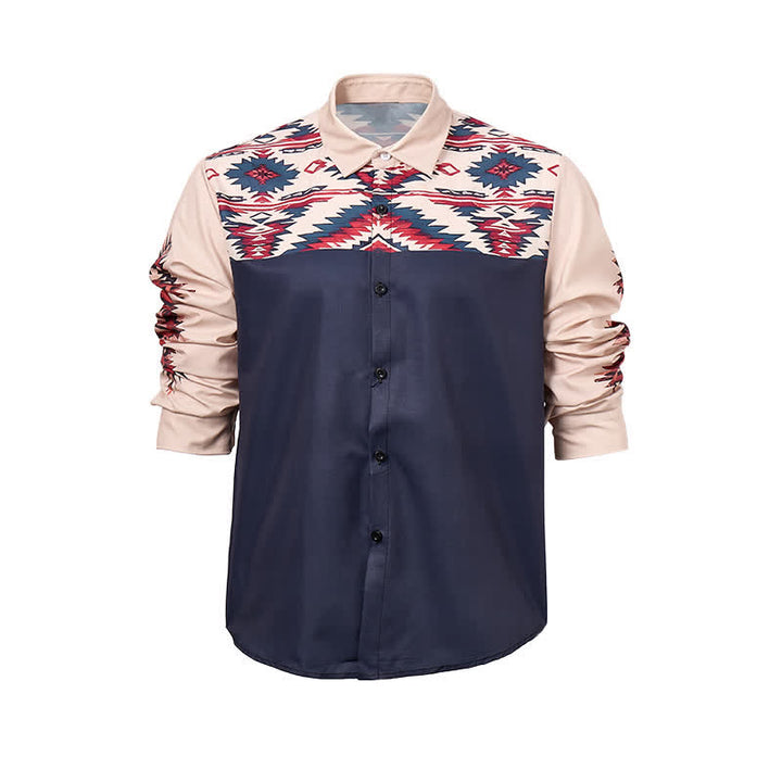 Camicia western da uomo Rugged Spirit con stampa azteca del sud-ovest - image 9
