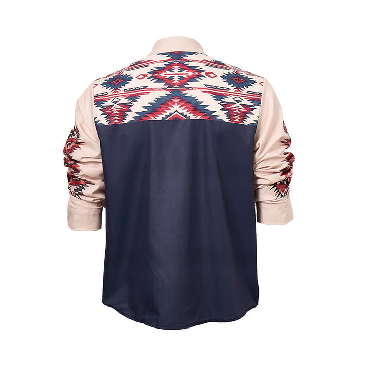 Camicia western da uomo Rugged Spirit con stampa azteca del sud-ovest - image 8
