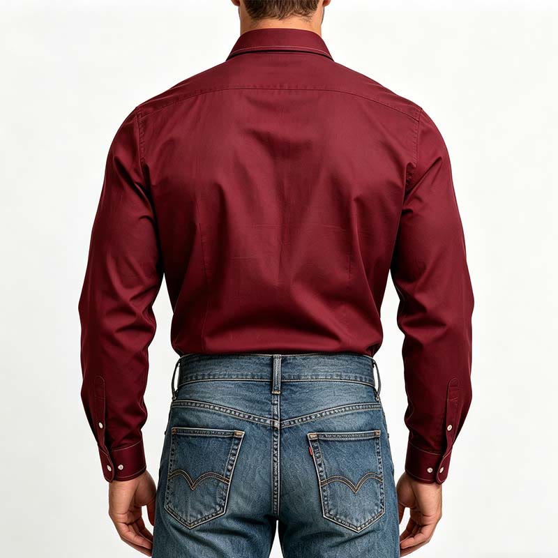 Camicia da uomo a maniche lunghe in stile retrò, elegante e sofisticata. - image 2