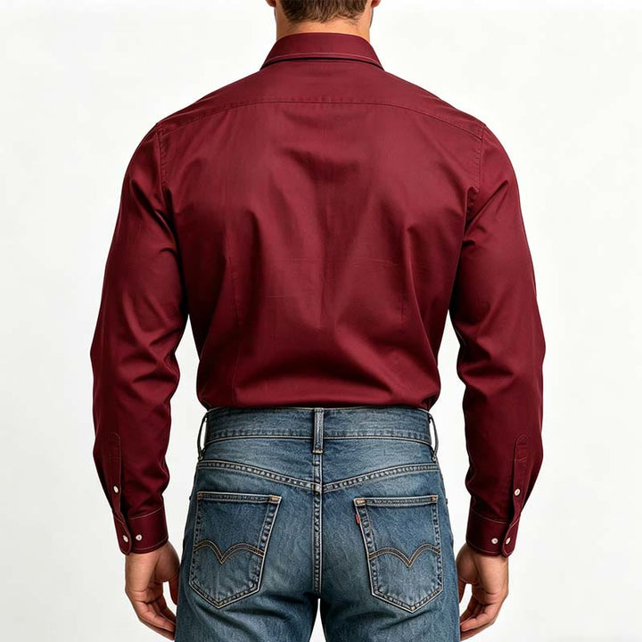 Camicia da uomo a maniche lunghe in stile retrò, elegante e sofisticata. - image 2
