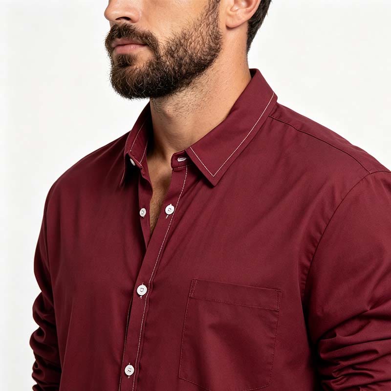 Camicia da uomo a maniche lunghe in stile retrò, elegante e sofisticata. - image 3