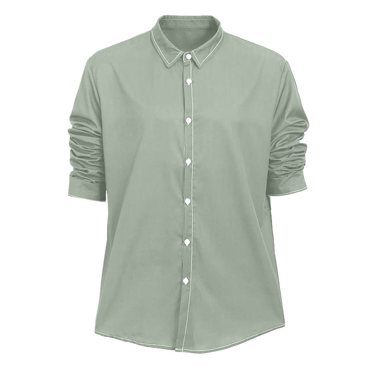 Camicia da uomo a maniche lunghe in stile retrò, elegante e sofisticata. - Verde chiaro - 6XL - image 25