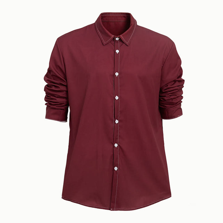 Camicia da uomo a maniche lunghe in stile retrò, elegante e sofisticata. - image 4