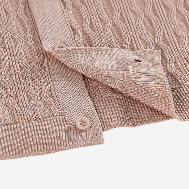Camicia da uomo a maniche corte con bottoni, in maglia testurizzata - image 7