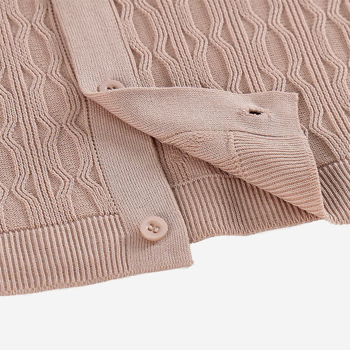 Camicia da uomo a maniche corte con bottoni, in maglia testurizzata - image 7