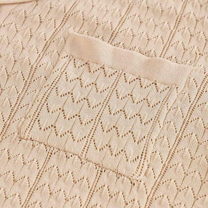 Camicia da uomo a tinta unita con colletto cubano in maglia - image 7