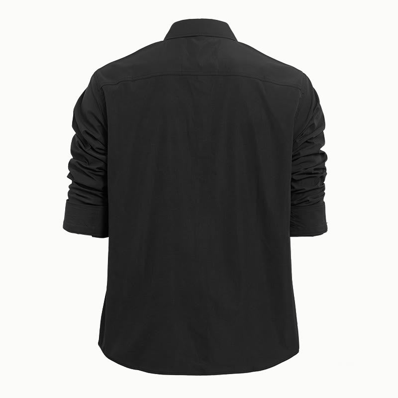 Camicia da lavoro da uomo a maniche lunghe con doppie tasche per attività all'aperto. - image 12