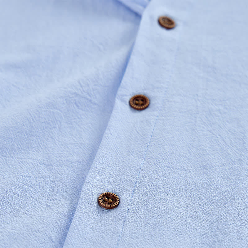 Gilet da vacanza da uomo senza maniche con cappuccio, camicia in lino - image 7