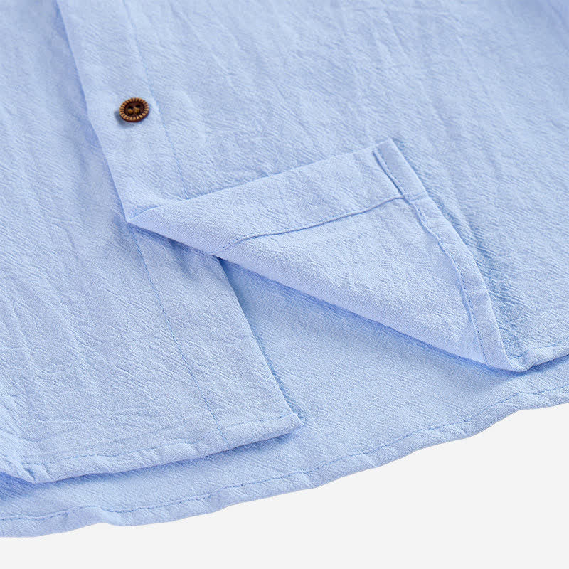 Gilet da vacanza da uomo senza maniche con cappuccio, camicia in lino - image 8