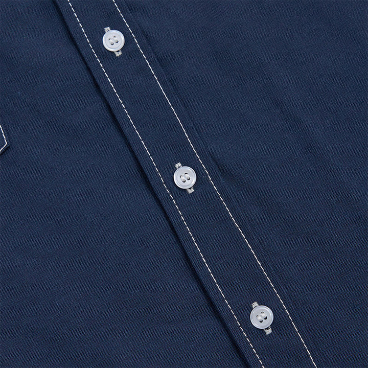 Camicia da uomo a maniche lunghe stile retrò western casual con bottoni - image 15
