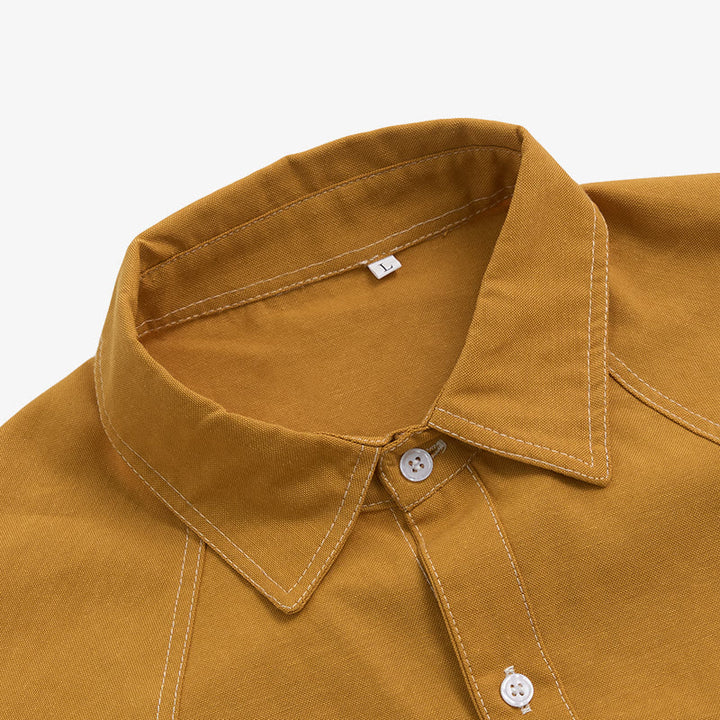Camicia da uomo a maniche lunghe stile retrò western casual con bottoni - image 9