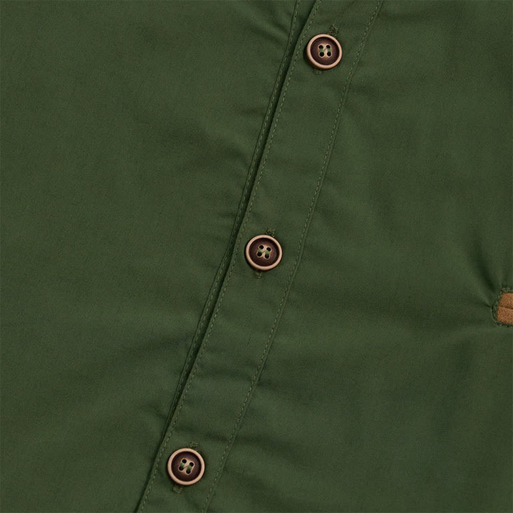 Camicia da uomo casual a maniche corte con taschino sul petto e finiture a quadri. - image 12