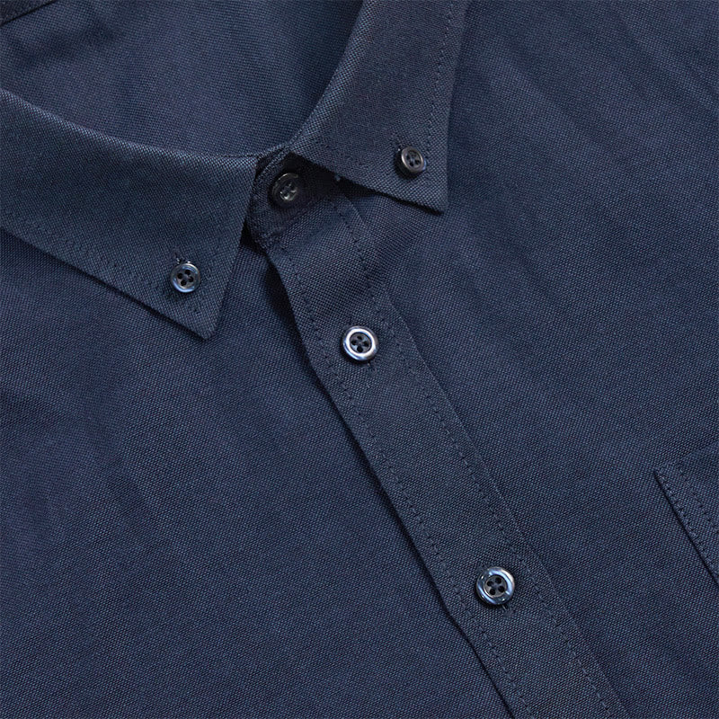 Camicia da uomo casual a maniche lunghe, ampia, tinta unita, con bottoni. - image 8
