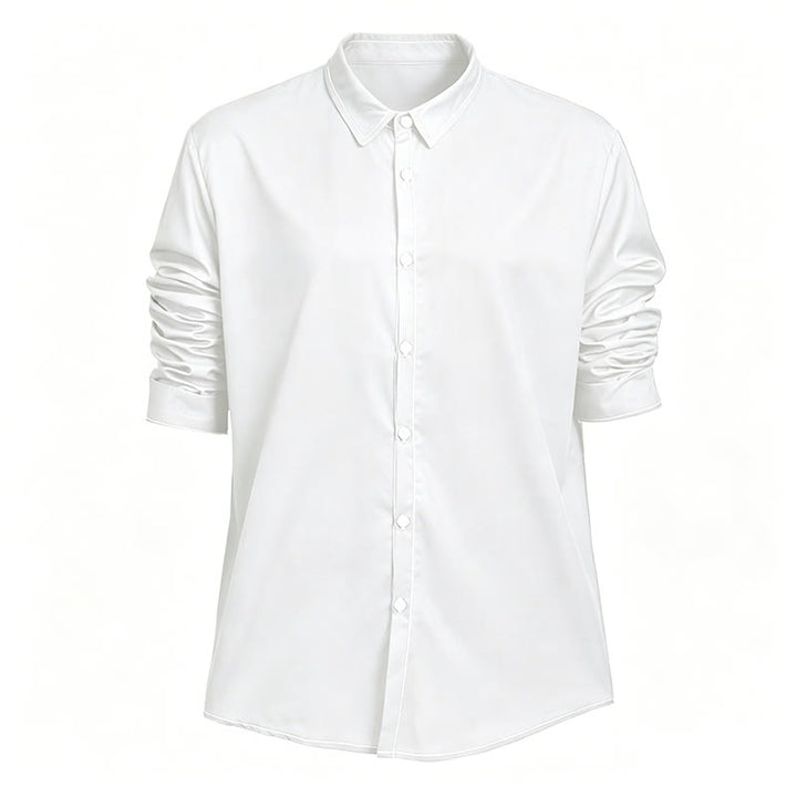 Camicia da uomo a maniche lunghe in stile retrò, elegante e sofisticata. - Bianco - 6XL - image 23