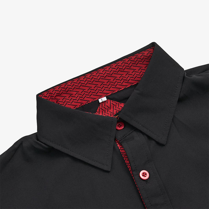 Camicia da uomo a maniche corte tinta unita con bottoni e taschino sul petto - image 6