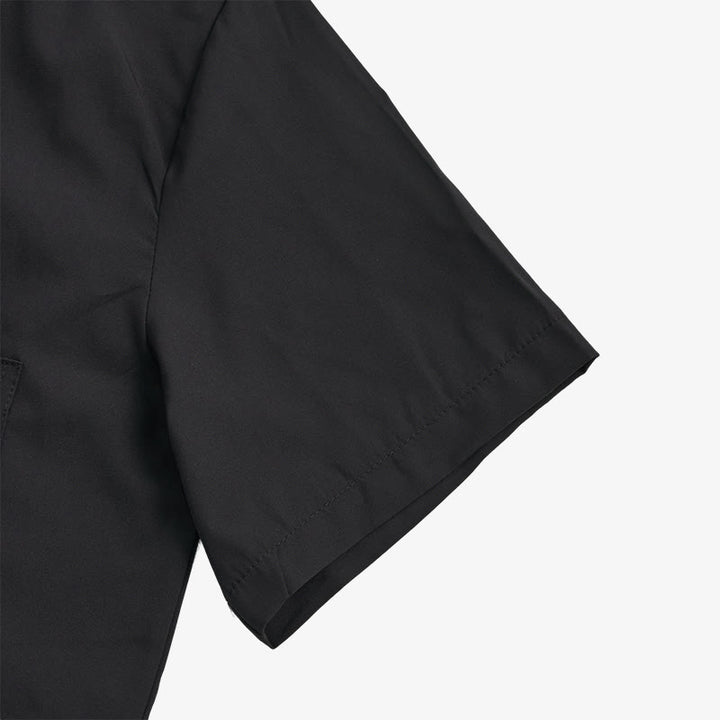 Camicia da uomo a maniche corte tinta unita con bottoni e taschino sul petto - image 9