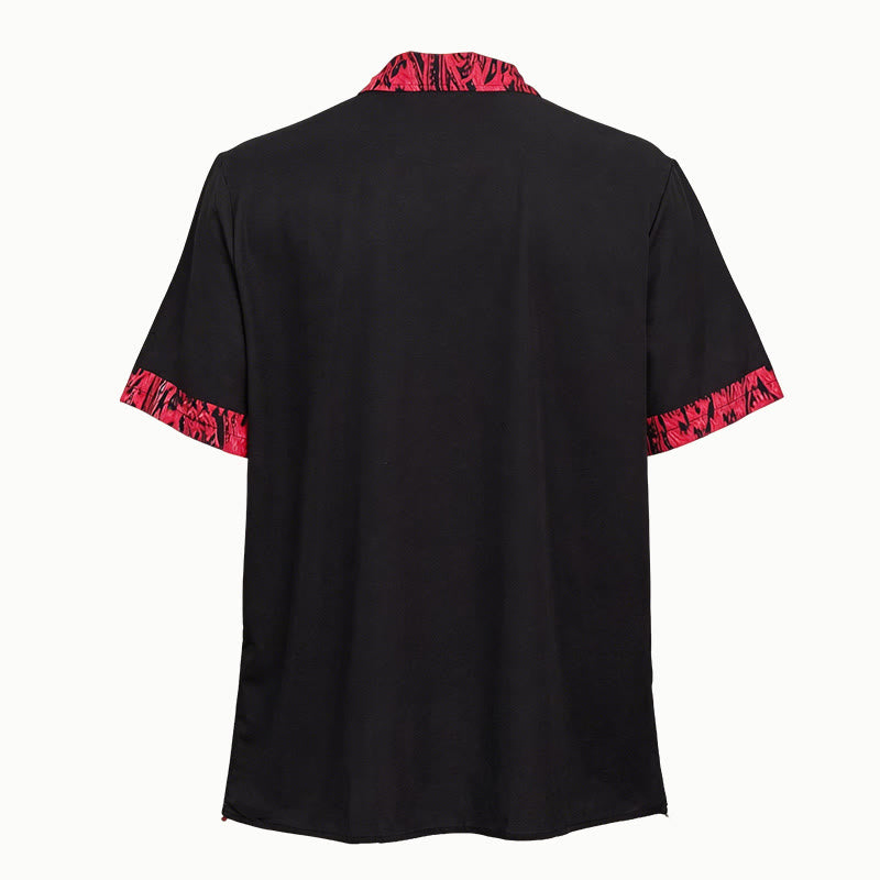 Camicia da uomo a maniche corte con polsini a contrasto e bottoni - image 5