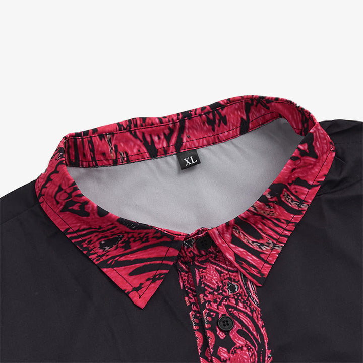 Camicia da uomo a maniche corte con polsini a contrasto e bottoni - image 8