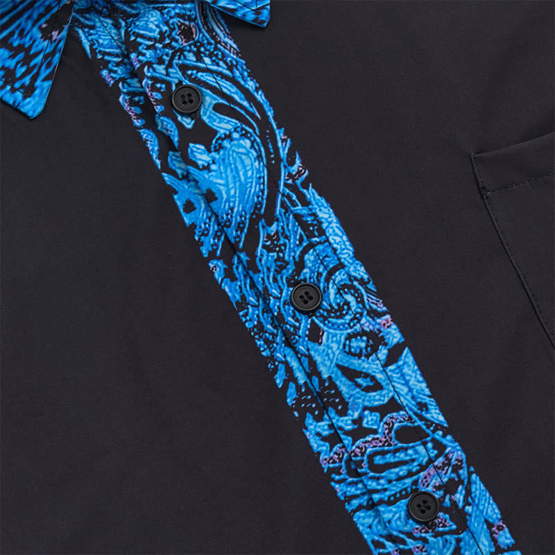 Camicia da uomo a maniche corte con polsini a contrasto e bottoni - image 13