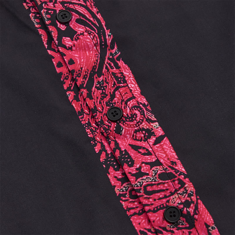 Camicia da uomo a maniche corte con polsini a contrasto e bottoni - image 7