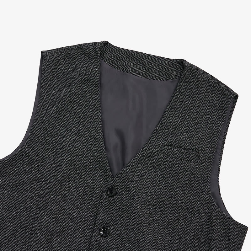 Gilet da uomo con scollo a V, vestibilità comoda, ideale per il business casual. - image 17