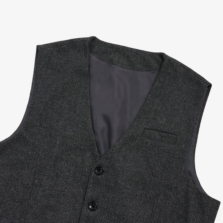 Gilet da uomo con scollo a V, vestibilità comoda, ideale per il business casual. - image 17