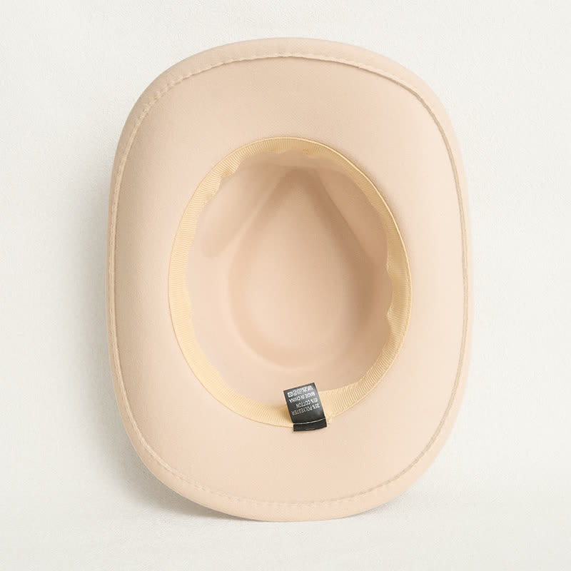 Cintura da uomo con testa di toro argentata e stelle, cappello da cowboy beige - image 7