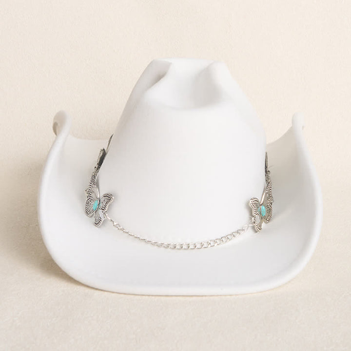 Cappello da cowboy da uomo con catena a farfalla - image 4