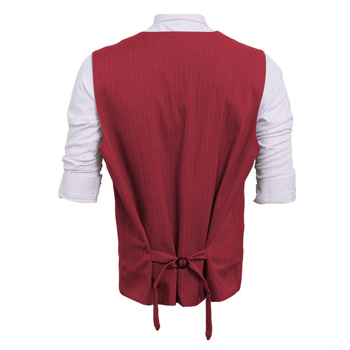 Gilet da uomo elegante a righe sottili con molteplici tasche. - image 5