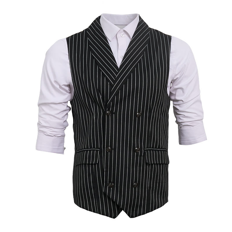 Gilet elegante da uomo a righe, vestibilità slim. - image 14
