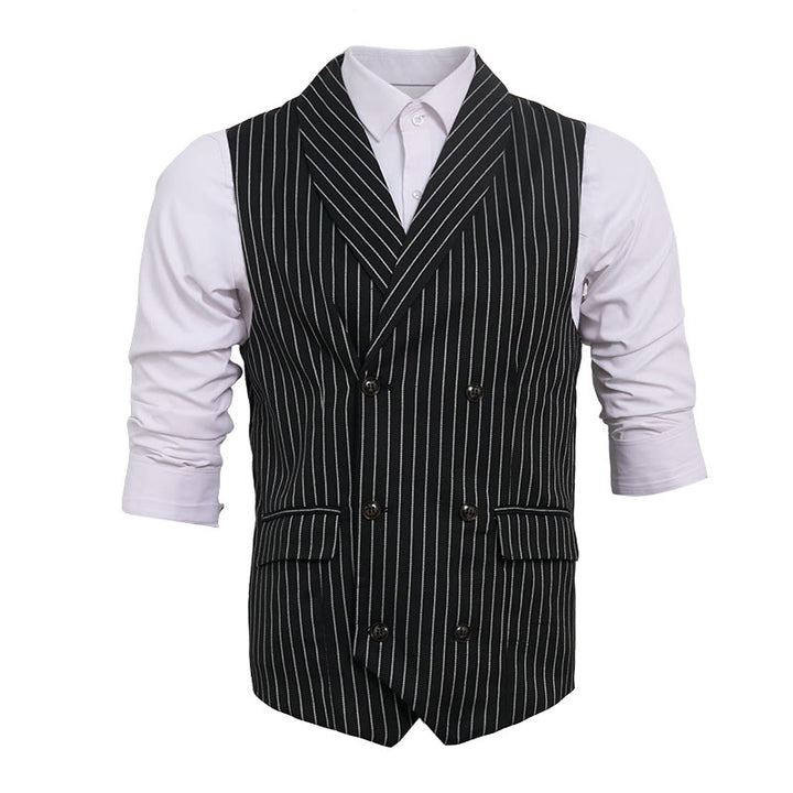 Gilet elegante da uomo a righe, vestibilità slim. - image 14