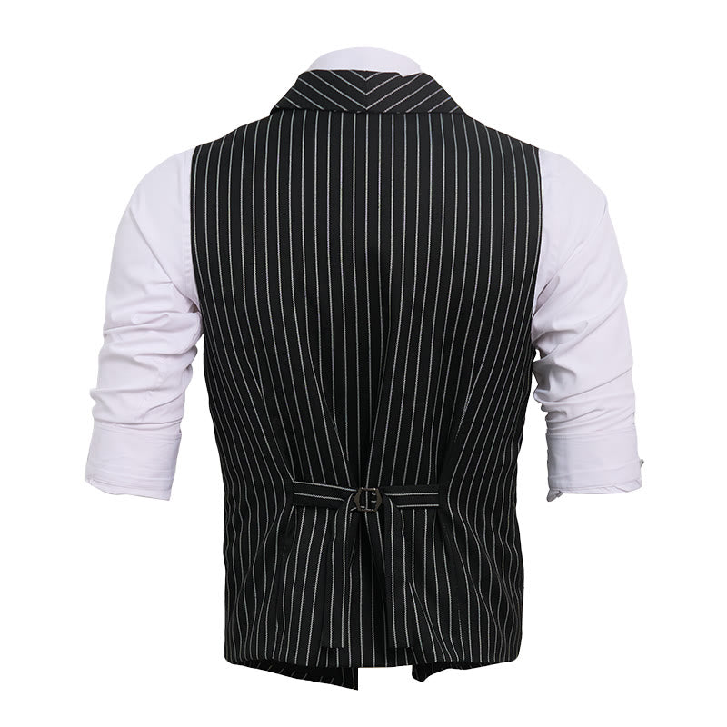 Gilet elegante da uomo a righe, vestibilità slim. - image 15