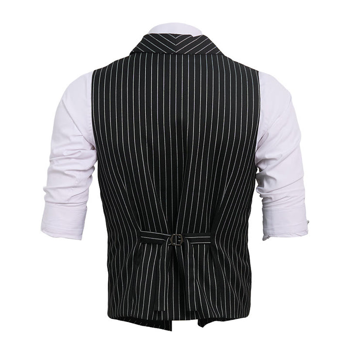 Gilet elegante da uomo a righe, vestibilità slim. - image 15
