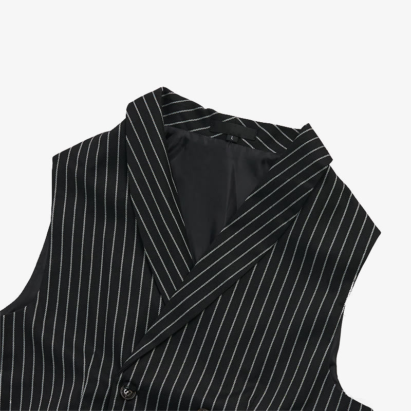 Gilet elegante da uomo a righe, vestibilità slim. - image 12