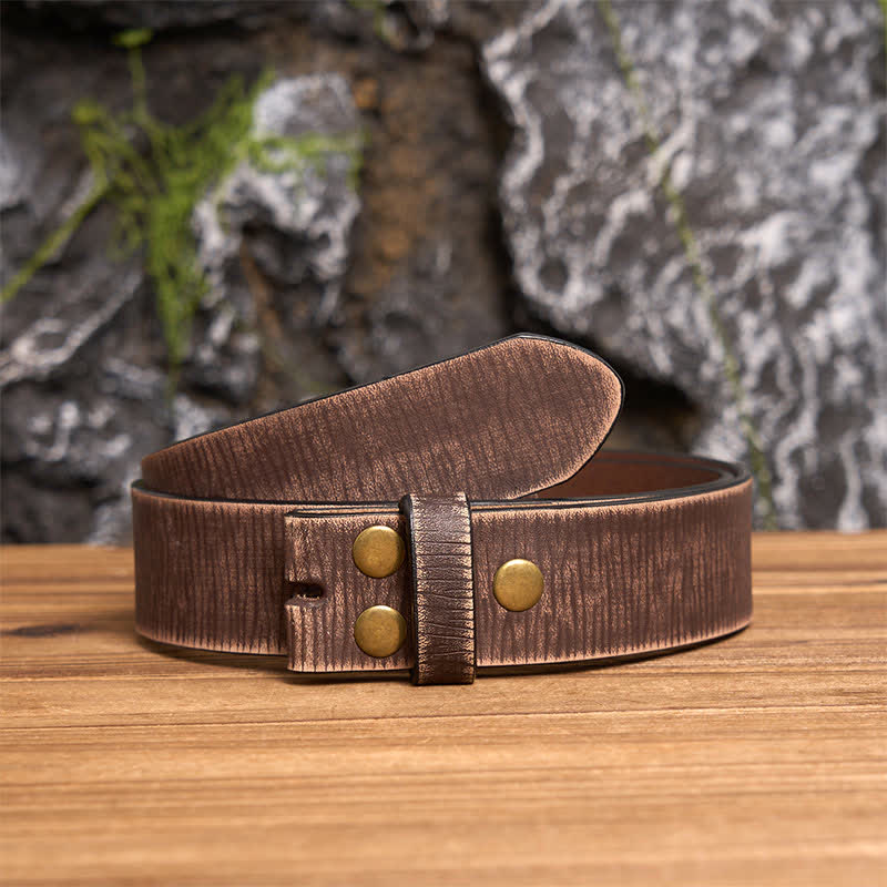Cintura in pelle fai da te con fibbia a serpente floreale in stile dark estetic. - Bronzo - Cintura marrone effetto invecchiato - 42 - image 11