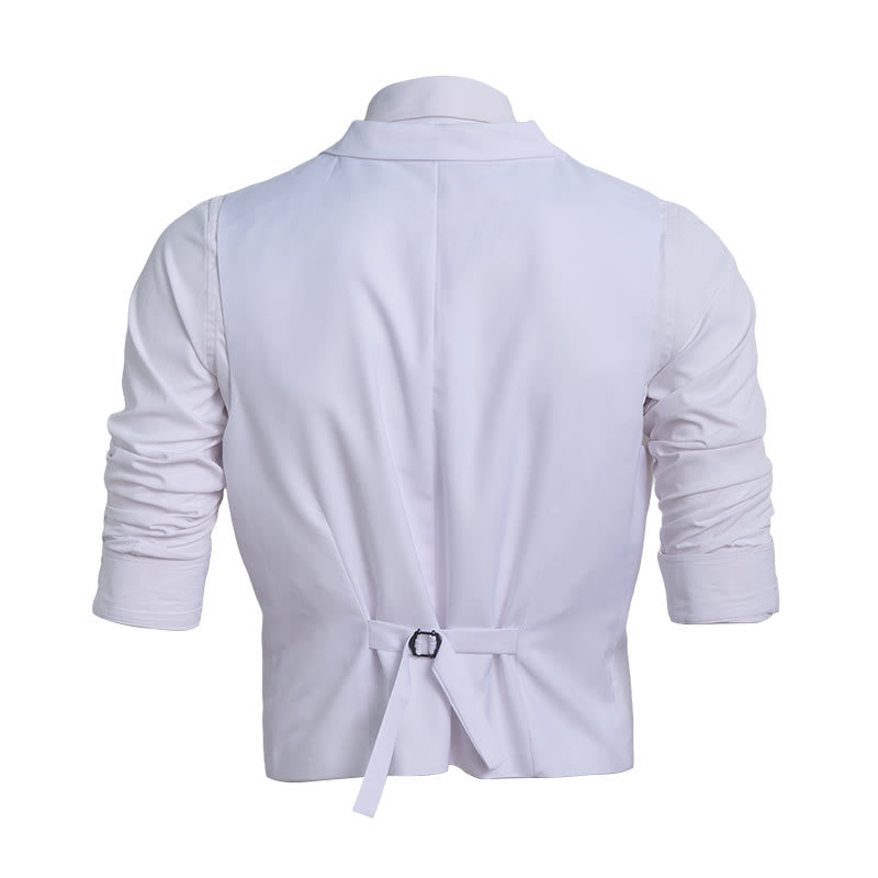 Gilet elegante da uomo a doppio petto, vestibilità slim. - image 1