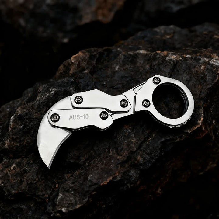 Coltello pieghevole tattico tascabile a forma di artiglio, strumento EDC (Everyday Carry). - Argento - image 0