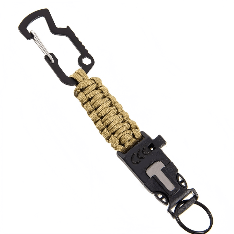 Braccialetto di sopravvivenza portatile in paracord per soccorso d'emergenza - Marrone - image 3