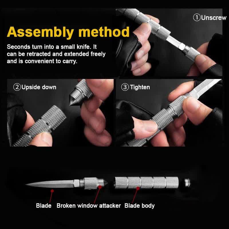 Coltello tattico a penna con lama nascosta e rompivetro - Strumento EDC - image 3