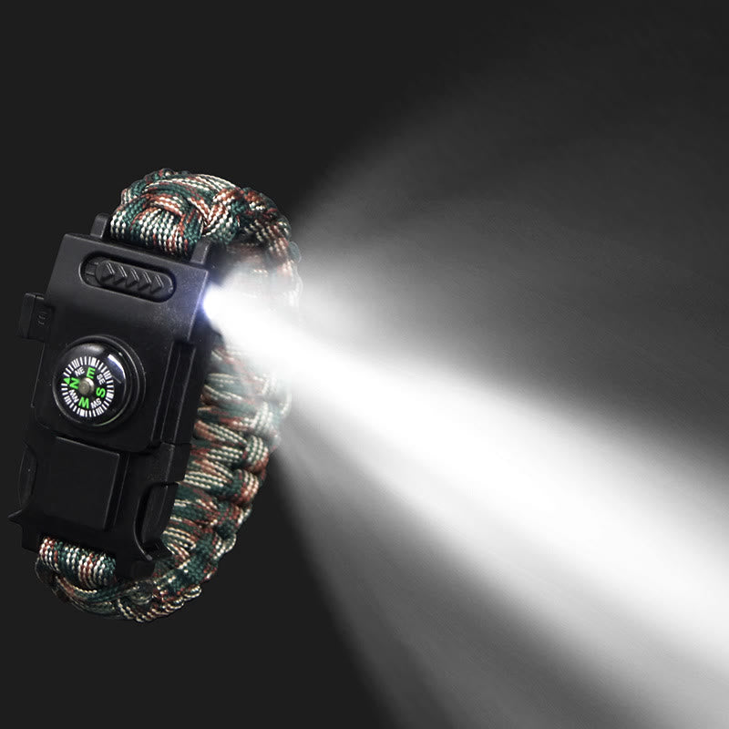 Braccialetto di sopravvivenza in paracord con luce LED per soccorso d'emergenza. - image 15